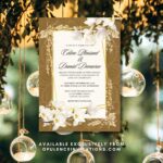 Fall wedding invitations brown & ivory