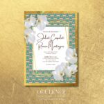 Teal & Gold African Wedding Invitations