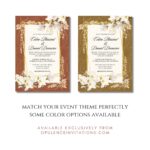 wedding invitations brown & ivory with color options