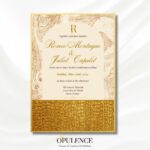 Ivory and Gold Invitations