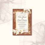 Brown & Ivory Wedding Invitations