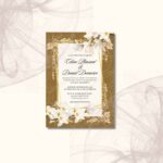 Brown & Ivory Wedding Invitations - color options