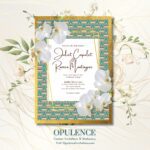 Teal & Gold, Digital African Wedding Invitations