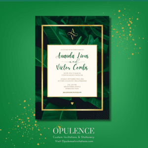 Green Tropical Invitations