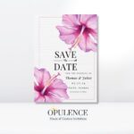 Soft Purple Lilac, Hibiscus Invitation by Opulence Invitations