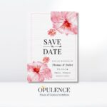 Soft Pink Hibiscus Invitations