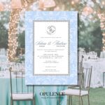 Baby Blue Invitations Monogrammed Wedding