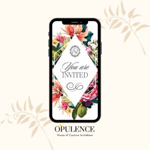 Opulence Floral Video Wedding Invitation