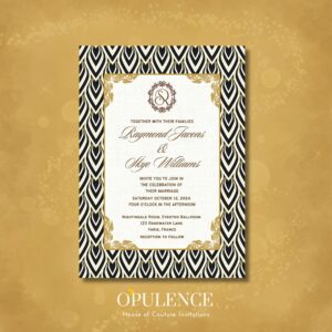 Black & White Art Deco Invitations