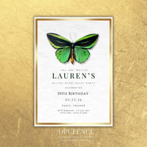 Green Butterfly Invitation