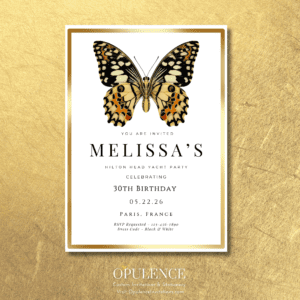 Gold Butterfly Invitation