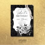 Black & White Birthday Invitations