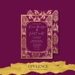 Burgundy & Gold Indian Wedding Invitations