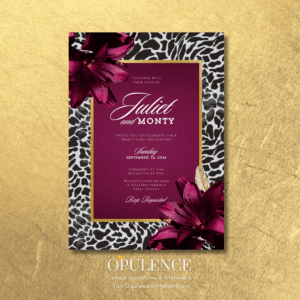 Burgundy Floral Invitations