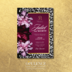 Burgundy Floral Invitations