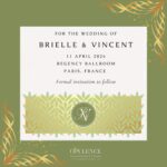 Green & Gold Save the date Invitations