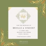 Sage Green & Gold Monogram Invitations