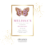 Pink Purple Butterfly Invitation