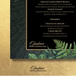 Egyptian Wedding Menu - Zoomed in luxury texture