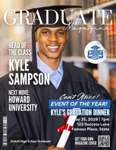 Graduation Invitation Magazine Cover Layout