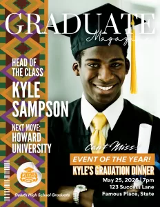 Kente Stole Graduation Ceremony Magazine Cover - Custom Colors & Content!